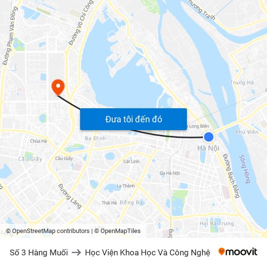 Số 3 Hàng Muối to Học Viện Khoa Học Và Công Nghệ map