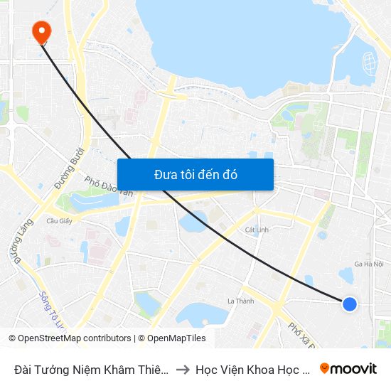 Đài Tưởng Niệm Khâm Thiên - 45 Khâm Thiên to Học Viện Khoa Học Và Công Nghệ map