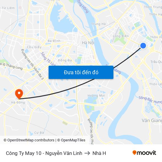 Công Ty May 10 - Nguyễn Văn Linh to Nhà H map