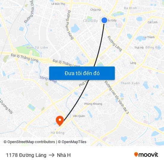 1178 Đường Láng to Nhà H map