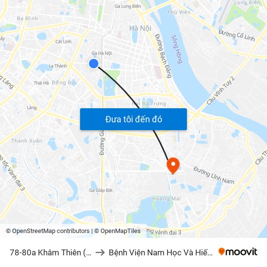 78-80a Khâm Thiên (Đối Diện 71) to Bệnh Viện Nam Học Và Hiếm Muộn Hà Nội map