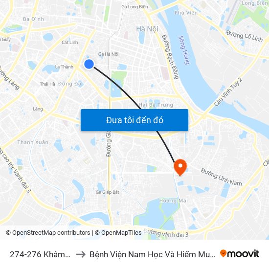 274-276 Khâm Thiên to Bệnh Viện Nam Học Và Hiếm Muộn Hà Nội map