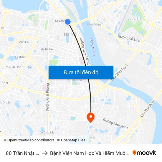 80 Trần Nhật Duật to Bệnh Viện Nam Học Và Hiếm Muộn Hà Nội map