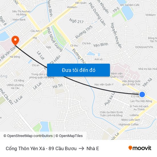 Cổng Thôn Yên Xá - 89 Cầu Bươu to Nhà E map