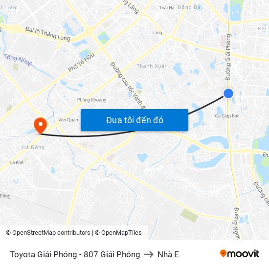 Toyota Giải Phóng - 807 Giải Phóng to Nhà E map