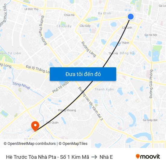 Hè Trước Tòa Nhà Pta - Số 1 Kim Mã to Nhà E map