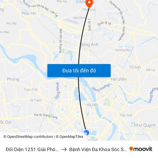 Đối Diện 1251 Giải Phóng to Bệnh Viện Đa Khoa Sóc Sơn map