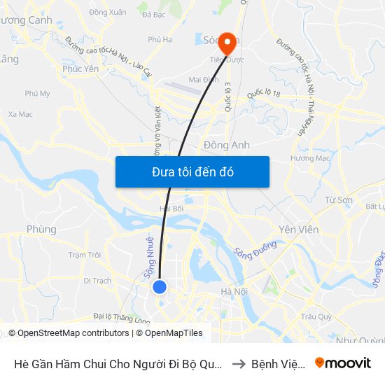 2b Phạm Văn Đồng to Bệnh Viện Đa Khoa Sóc Sơn map