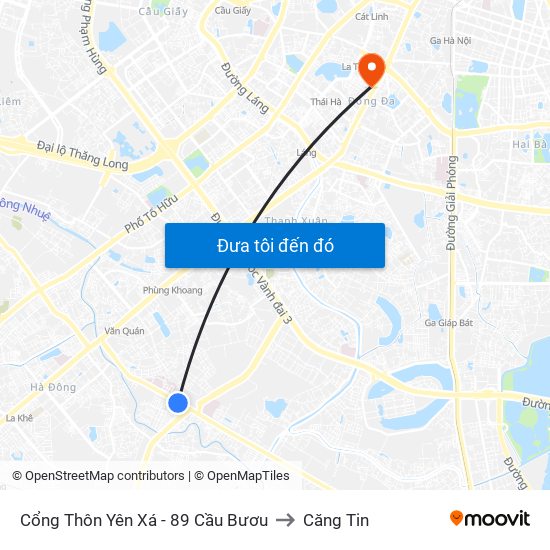 Cổng Thôn Yên Xá - 89 Cầu Bươu to Căng Tin map