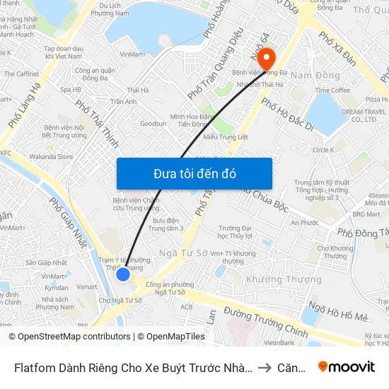 Flatfom Dành Riêng Cho Xe Buýt Trước Nhà 45 Đường Láng to Căng Tin map