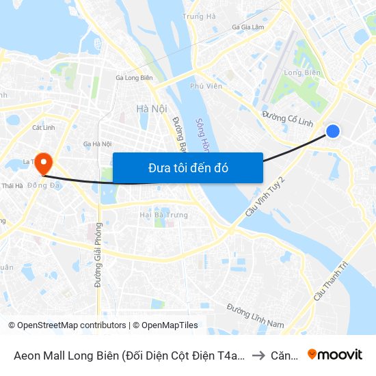 Aeon Mall Long Biên (Đối Diện Cột Điện T4a/2a-B Đường Cổ Linh) to Căng Tin map