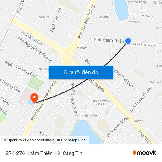 274-276 Khâm Thiên to Căng Tin map