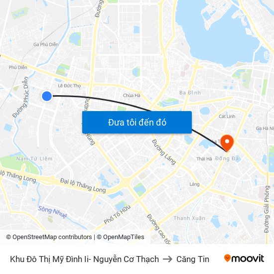 Khu Đô Thị Mỹ Đình Ii- Nguyễn Cơ Thạch to Căng Tin map