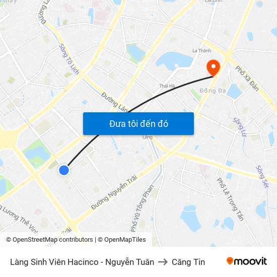 Làng Sinh Viên Hacinco - Nguyễn Tuân to Căng Tin map