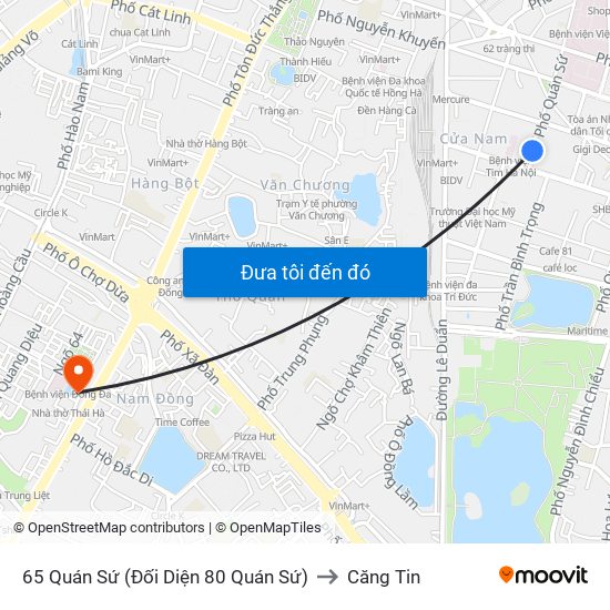 65 Quán Sứ (Đối Diện 80 Quán Sứ) to Căng Tin map