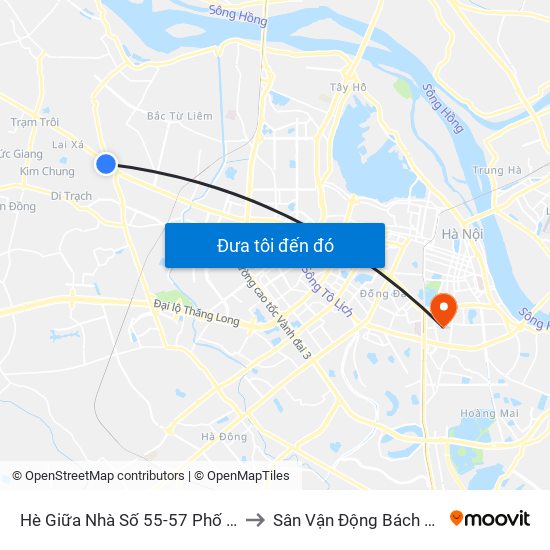 Hè Giữa Nhà Số 55-57 Phố Nhổn to Sân Vận Động Bách Khoa map