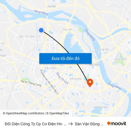Đối Diện Công Ty Cp Cơ Điện Hn- Đường Đức Thắng to Sân Vận Động Bách Khoa map