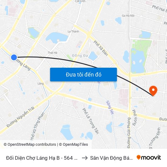 Đối Diện Chợ Láng Hạ B - 564 Đường Láng to Sân Vận Động Bách Khoa map