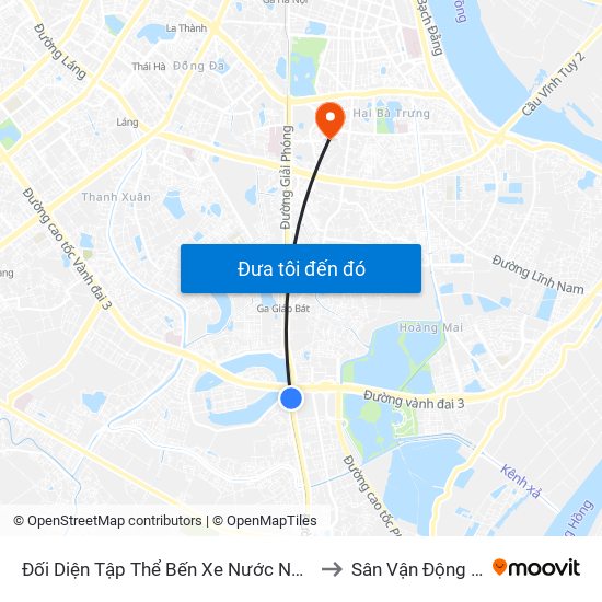 Đối Diện Tập Thể Bến Xe Nước Ngầm Hà Nội - Ngọc Hồi to Sân Vận Động Bách Khoa map