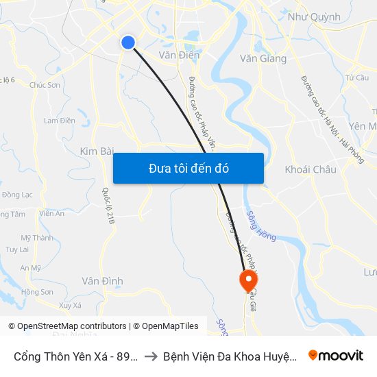 Cổng Thôn Yên Xá - 89 Cầu Bươu to Bệnh Viện Đa Khoa Huyện Phú Xuyên map