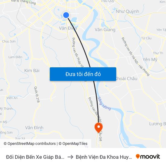 Đối Diện Bến Xe Giáp Bát - Giải Phóng to Bệnh Viện Đa Khoa Huyện Phú Xuyên map