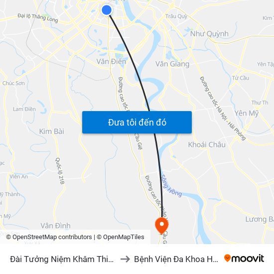 Đài Tưởng Niệm Khâm Thiên - 45 Khâm Thiên to Bệnh Viện Đa Khoa Huyện Phú Xuyên map