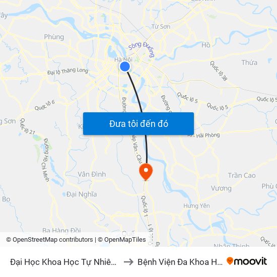 Đại Học Khoa Học Tự Nhiên - 19 Lê Thánh Tông to Bệnh Viện Đa Khoa Huyện Phú Xuyên map