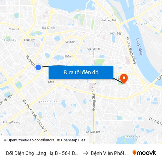 Đối Diện Chợ Láng Hạ B - 564 Đường Láng to Bệnh Viện Phổi Hà Nội map