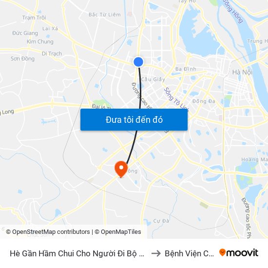 2b Phạm Văn Đồng to Bệnh Viện Công An Thành Phố Hà Nội map