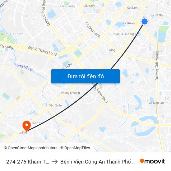 274-276 Khâm Thiên to Bệnh Viện Công An Thành Phố Hà Nội map