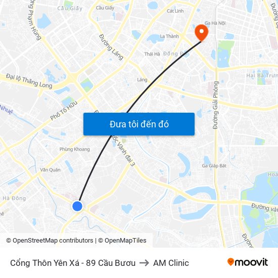 Cổng Thôn Yên Xá - 89 Cầu Bươu to AM Clinic map