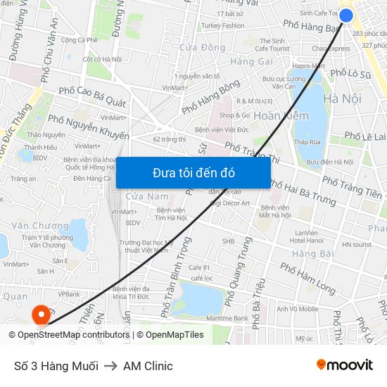 Số 3 Hàng Muối to AM Clinic map