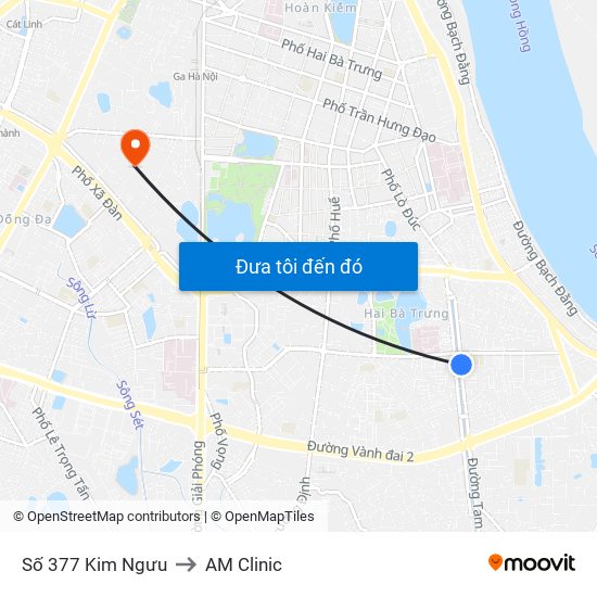 Số 377 Kim Ngưu to AM Clinic map