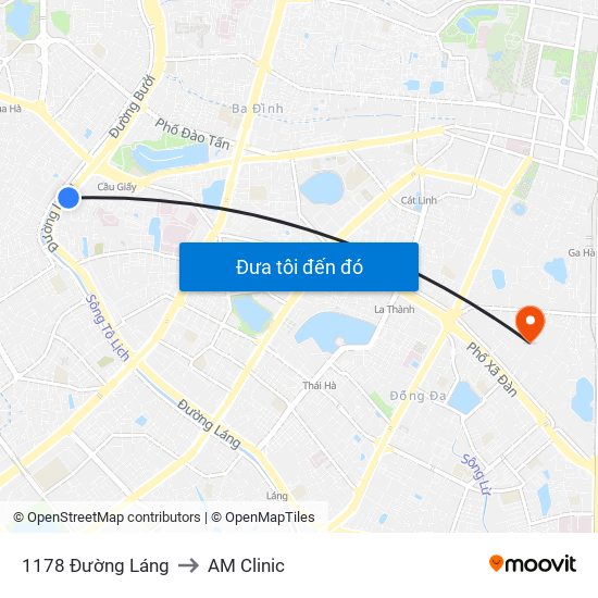1178 Đường Láng to AM Clinic map