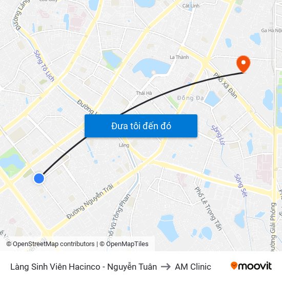 Làng Sinh Viên Hacinco - Nguyễn Tuân to AM Clinic map