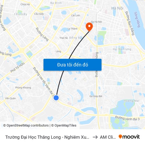 Trường Đại Học Thăng Long - Nghiêm Xuân Yêm to AM Clinic map