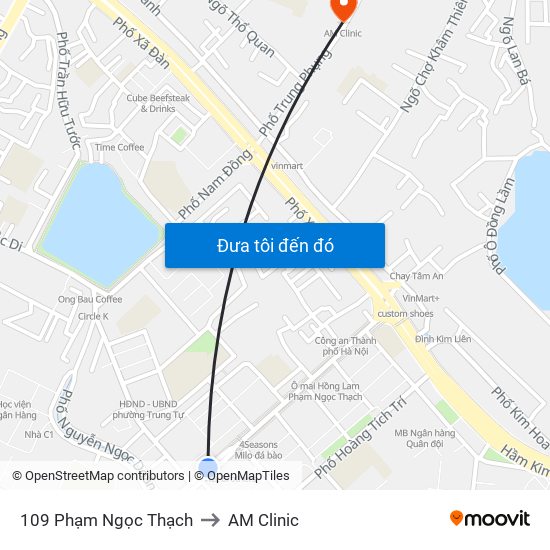 109 Phạm Ngọc Thạch to AM Clinic map