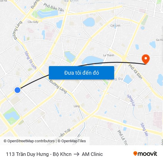 113 Trần Duy Hưng - Bộ Khcn to AM Clinic map