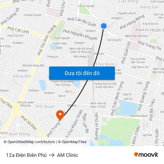 12a Điện Biên Phủ to AM Clinic map