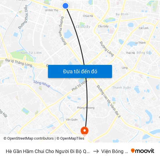 2b Phạm Văn Đồng to Viện Bỏng Quốc Gia Lê Hữu Trác map