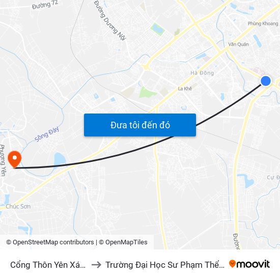 Cổng Thôn Yên Xá - 89 Cầu Bươu to Trường Đại Học Sư Phạm Thể Dục Thể Thao Hà Nội map