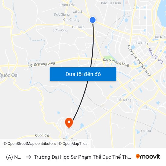 (A) Nhổn to Trường Đại Học Sư Phạm Thể Dục Thể Thao Hà Nội map