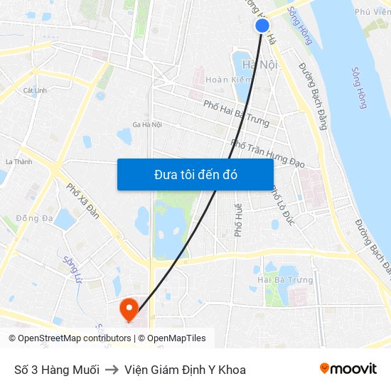 Số 3 Hàng Muối to Viện Giám Định Y Khoa map