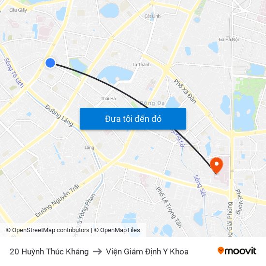 20 Huỳnh Thúc Kháng to Viện Giám Định Y Khoa map