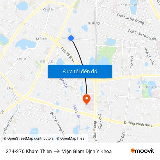 274-276 Khâm Thiên to Viện Giám Định Y Khoa map