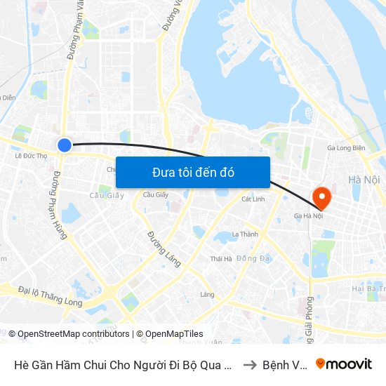 2b Phạm Văn Đồng to Bệnh Viện Tim Hà Nội map