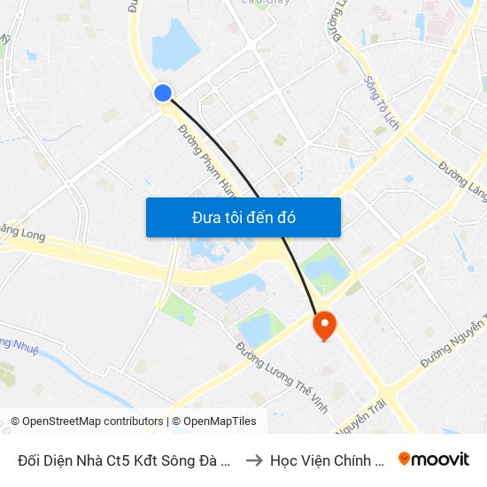 Đối Diện Nhà Ct5 Kđt Sông Đà Mỹ Đình - Phạm Hùng to Học Viện Chính Trị Khu Vực I map