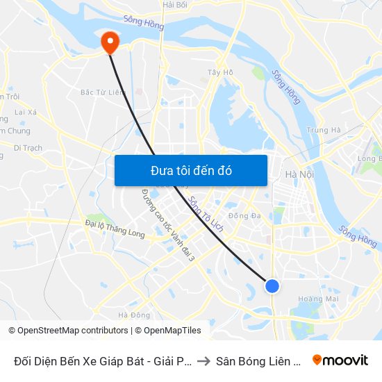 Đối Diện Bến Xe Giáp Bát - Giải Phóng to Sân Bóng Liên Mạc map