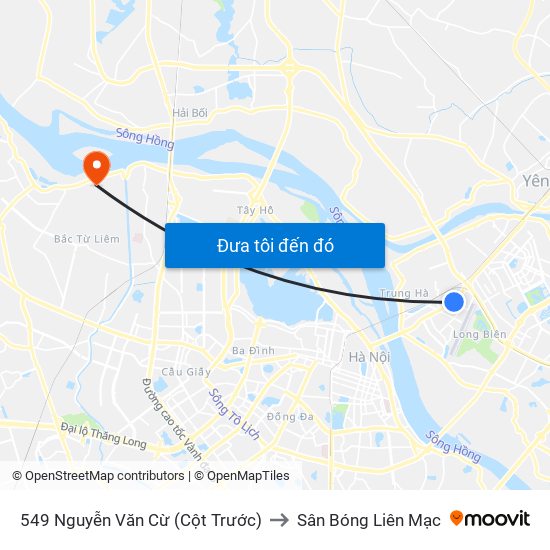 549 Nguyễn Văn Cừ (Cột Trước) to Sân Bóng Liên Mạc map