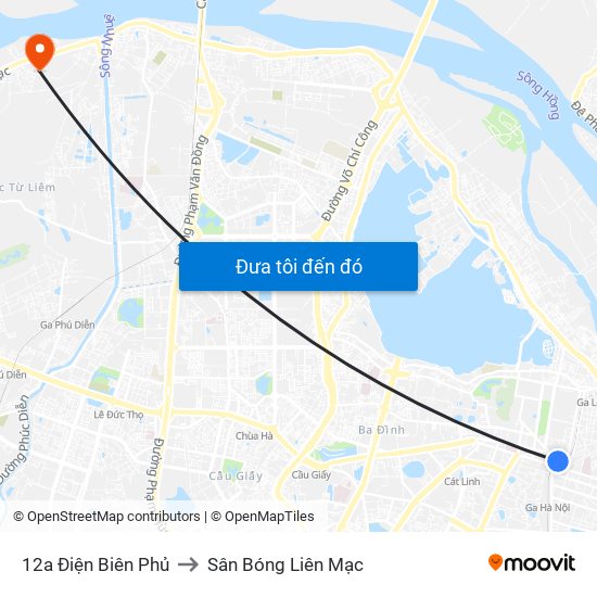 12a Điện Biên Phủ to Sân Bóng Liên Mạc map